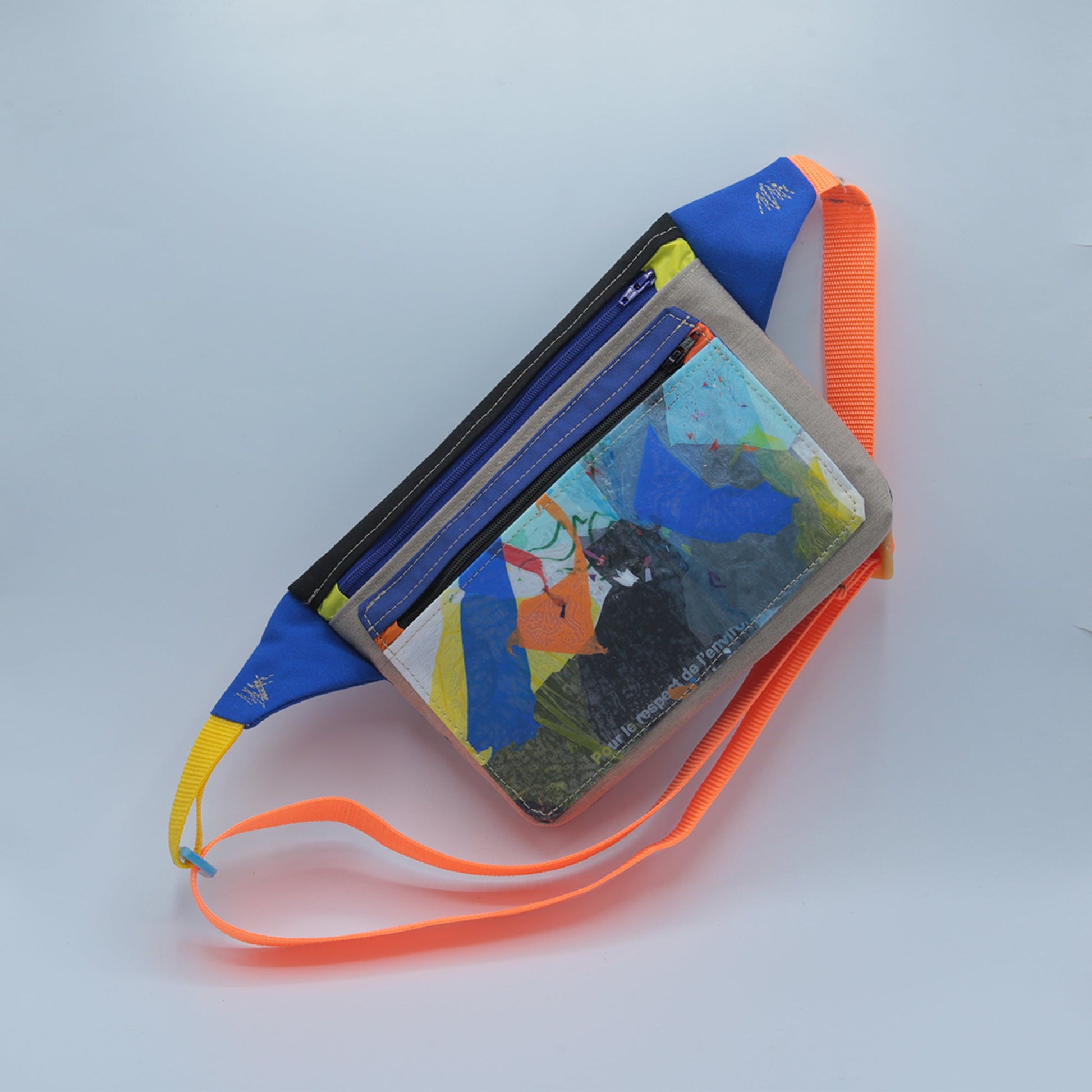 SAC BANANE PLASTIQUE RECYCLÉ DOUBLE POCHE #OE 100patrons