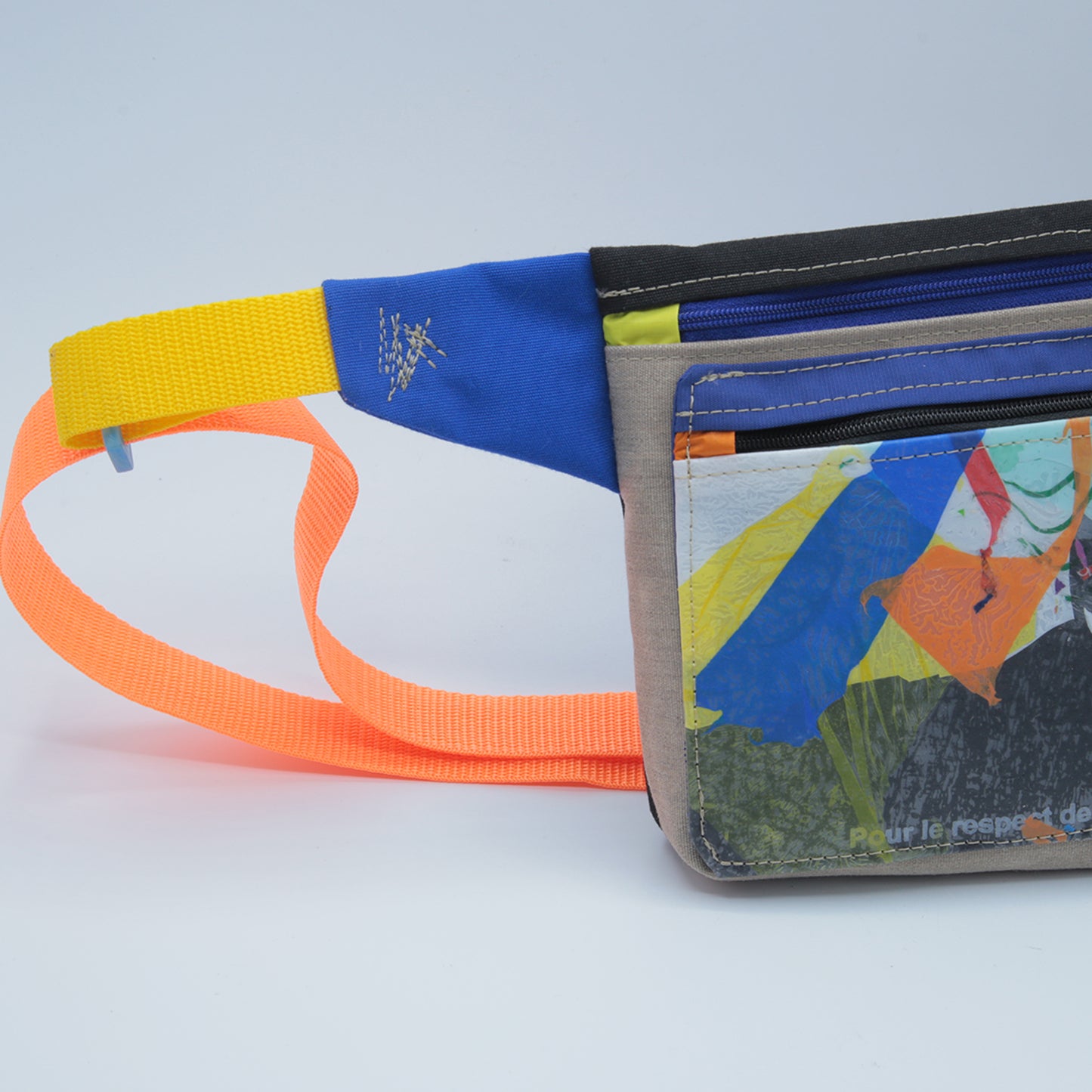 SAC BANANE PLASTIQUE RECYCLÉ DOUBLE POCHE #OE