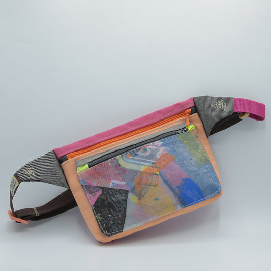 SAC BANANE PLASTIQUE RECYCLÉ DOUBLE POCHE #A2