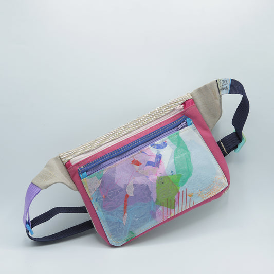 SAC BANANE PLASTIQUE RECYCLÉ DOUBLE POCHE #A3