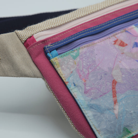 SAC BANANE PLASTIQUE RECYCLÉ DOUBLE POCHE #A3