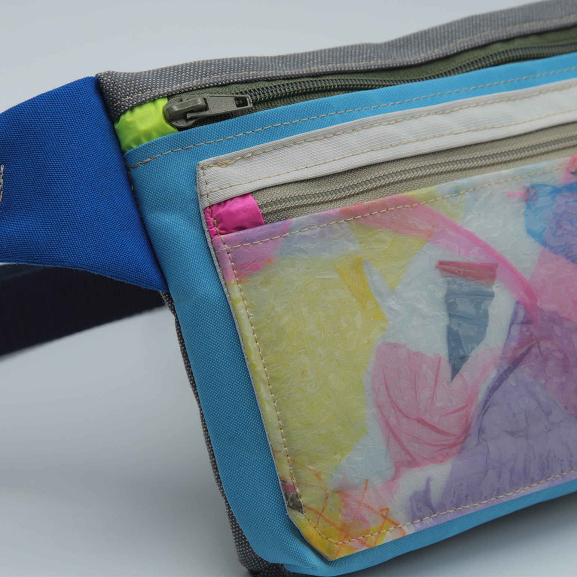 SAC BANANE PLASTIQUE RECYCLÉ DOUBLE POCHE #A4 100patrons