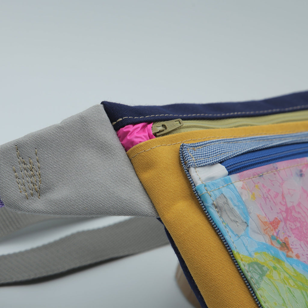 SAC BANANE PLASTIQUE RECYCLÉ DOUBLE POCHE #A5 100patrons