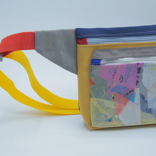 SAC BANANE PLASTIQUE RECYCLÉ DOUBLE POCHE #OC